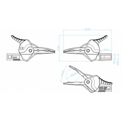 Krokodylek bezp. gn. 4mm KK1A-0032-BK CAT IV 600V, 20A czarny