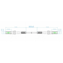 PPS 1C-0006-BK Przewód pom. wtyk banan bezp. prosty-prosty 4mm 10A,CAT IV 600V,SIL. czarny