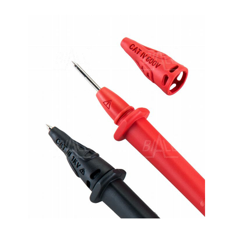 PP 1S Przewody pomiarowe z wymienną sondą 1S0009 10A, CAT IV 600V czerwony + czarny