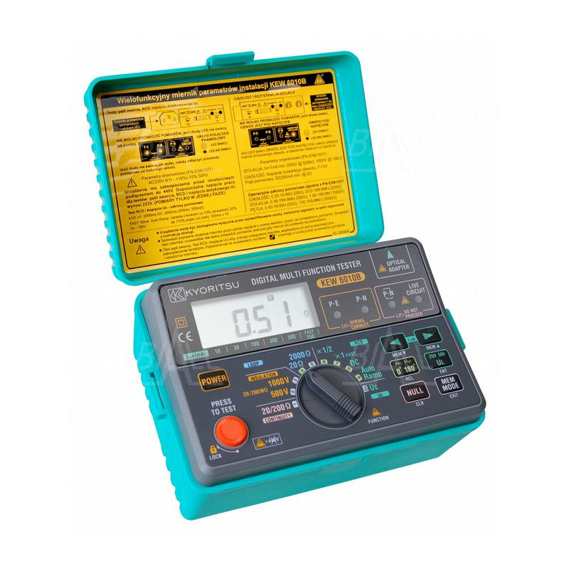 KEW6010B Wielofunkcyjny miernik instalacji elektrycznej z pokrowcem 9142