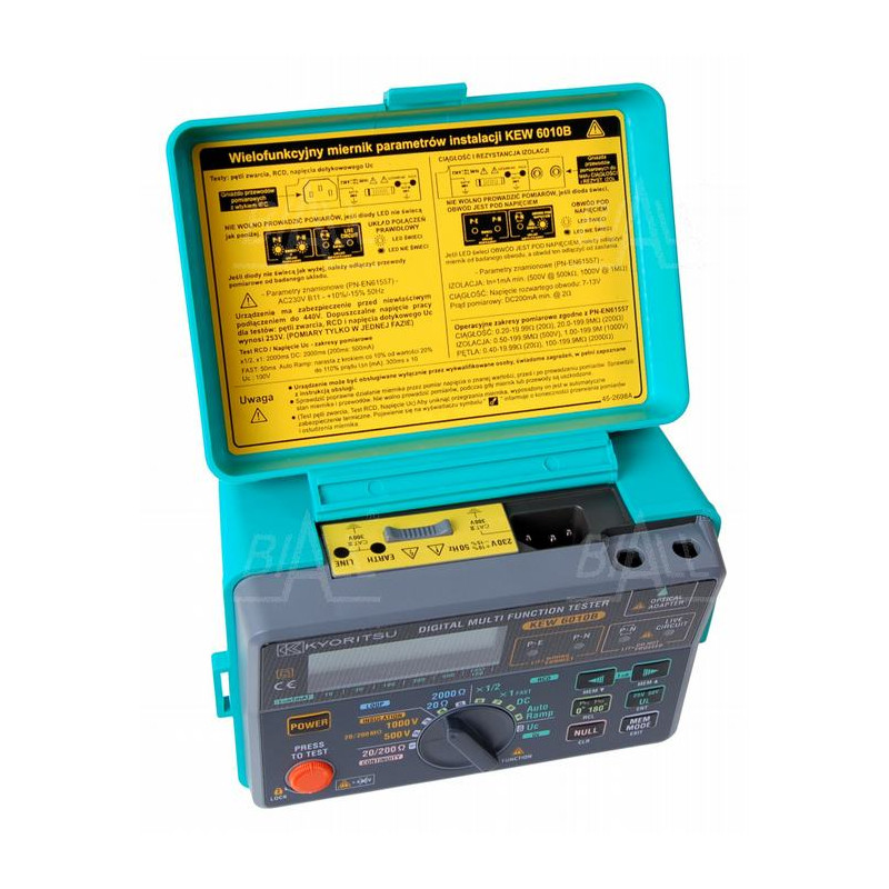 KEW6010B Wielofunkcyjny miernik instalacji elektrycznej z pokrowcem 9142