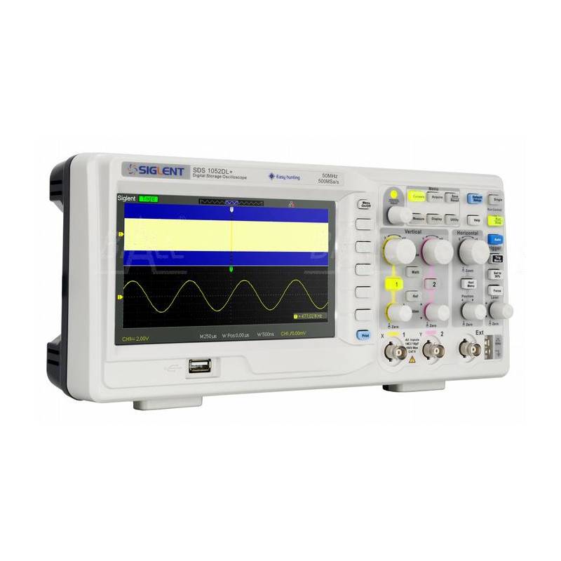 SDS1052DL+ oscyloskop 50MHz, 2kan, 500MSa/s, 30Kpts