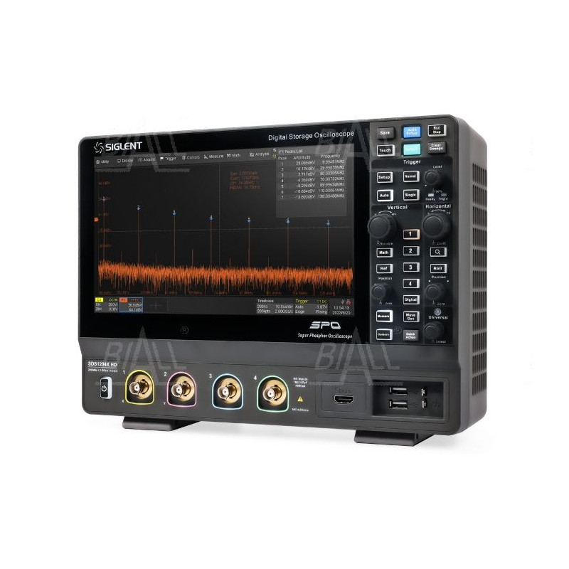SDS1104X HD oscyloskop 100MHz, 4kan, 2GSa/s, 12-bit, 100Mpts