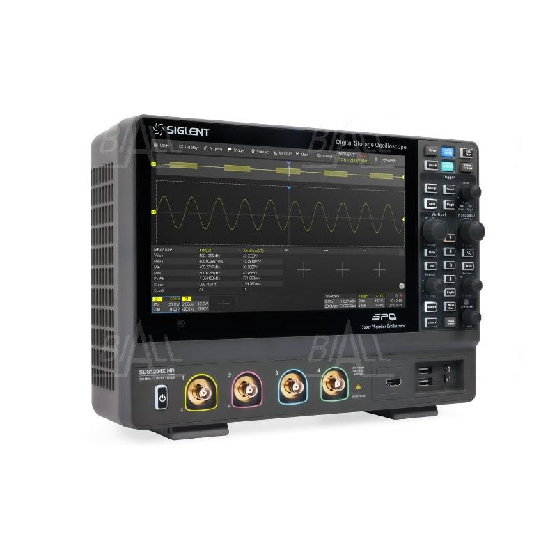 SDS1202X HD oscyloskop 200MHz, 2kan, 2GSa/s, 12-bit, 100Mpts