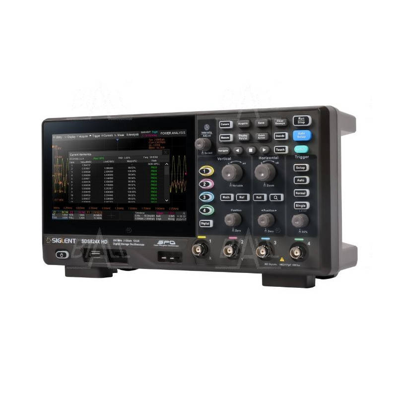 SDS824X HD  oscyloskop 200MHz, 4kan, 2GSa/s, 12-bit, 100Mpts