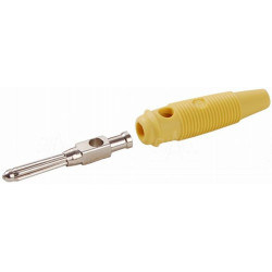 Wtyk banan 4mm BUELA30-YEL 60V/30V~ 30A żółty