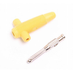 Wtyk banan 4mm z gn. 4mm BUELA300-YEL 60V/30V~ 30A żółty
