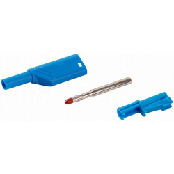 Wtyk banan bezp. 4mm do poł. wież. LAS S WS-BU 24A niebieski