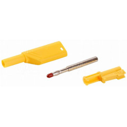 Wtyk banan bezp. 4mm do poł. wież. LAS S WS-Y 24A  żółty