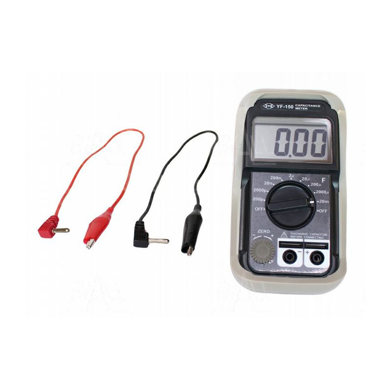 
       TM YF150 Miernik pojemności kondensatorów 0,1pF-20,00mF TENMARS
     