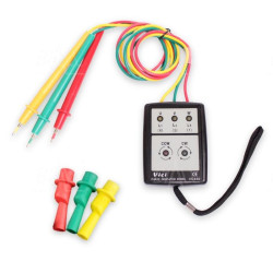 VC850 – tester kolejności faz z LED i krokodylami | Vici