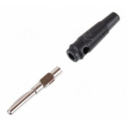 Wtyk banan 4mm WB412-BK 50V/30V~ 24A czarny