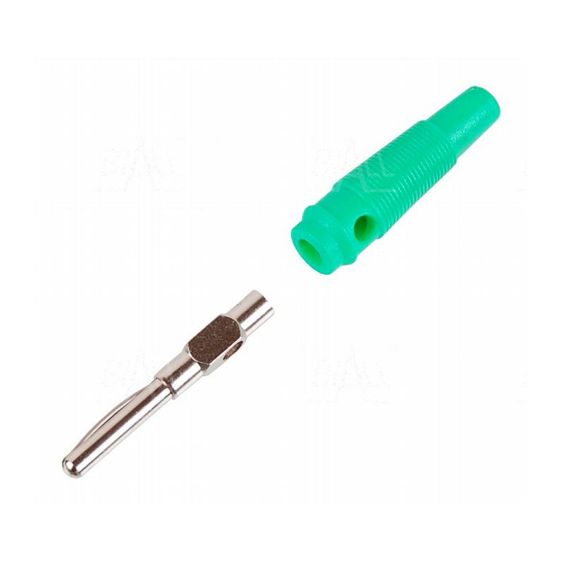 Wtyk banan 4mm WB412-GN 50V/30V~ 24A zielony