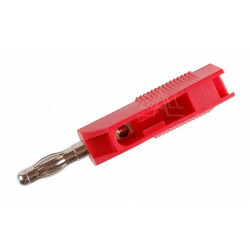 Wtyk banan 4mm do poł. wież. WW403-R 50V/30V~ 24A czerwony