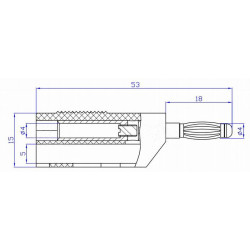 Wtyk banan 4mm do poł. wież. WW403-GN 50V/30V~ 24A zielony