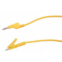 
       PPSK-Y   Przewód pom. wtyk banan 4mm - krokodyl, 1m, SILIKON żółty
     