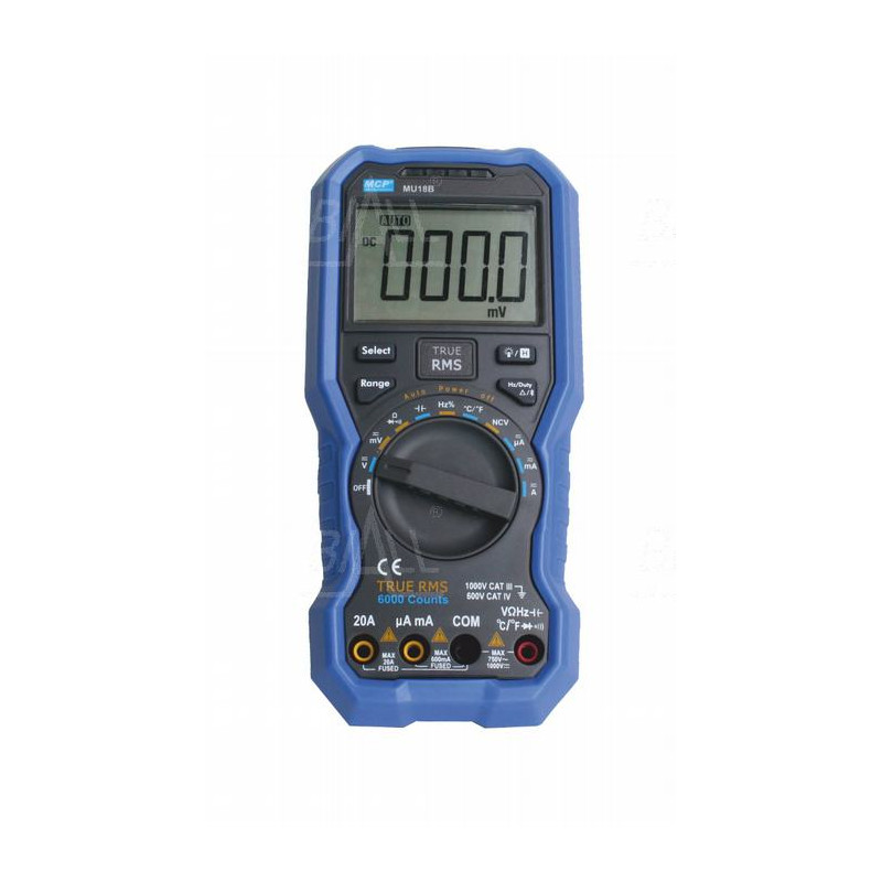 
       MU18B Multimetr TRMS LCD5999max CAT IV 600V z Bluetooth
     