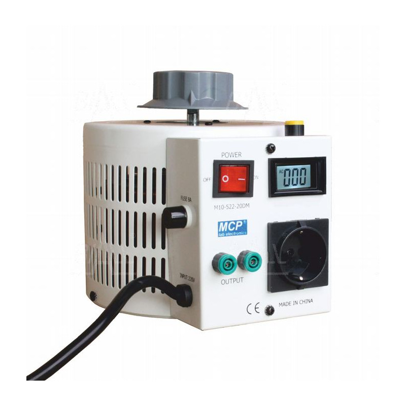 Autotransformator reg.  M10-522LCD-20 260V/8A 2kVA MCP