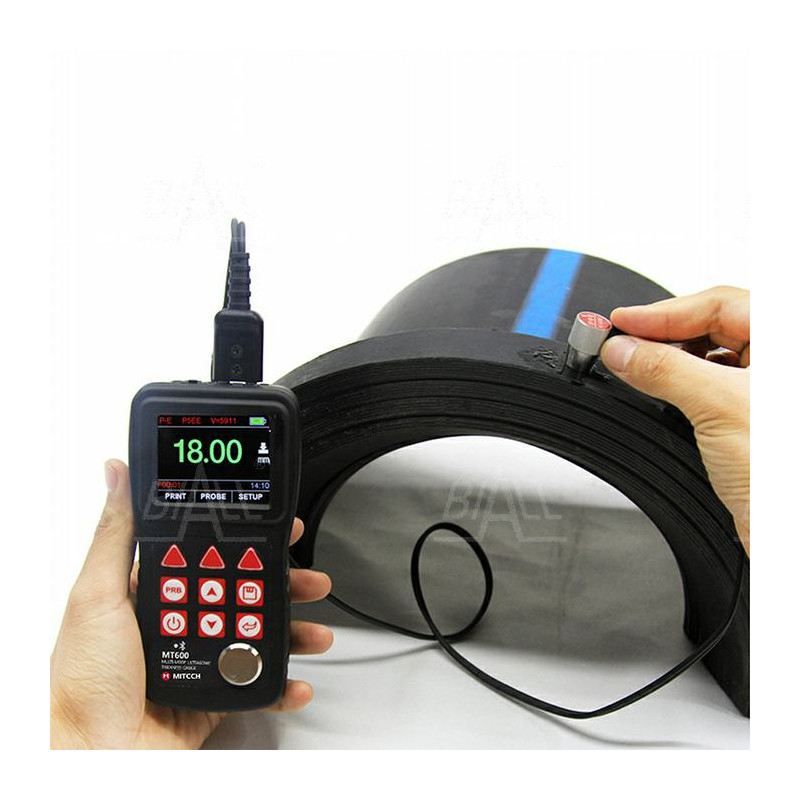 MT600 Miernik grubości materiałów 0,65~600mm(P-E) 3-100mm(E-E) 0,1/0,01/0,001mm USB i BT