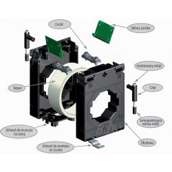 Przekładnik prądowy 50/5A 1,5VA LCTR50/14 (50) kl.0,5