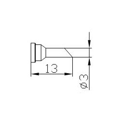 Grot 658 Cylinder 3mm ścięty do LF2000/LF8800/LF853D