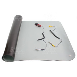 Mata ESD komplet stołowa szara 0,6x0,9m x 2mm