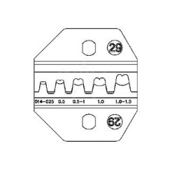 OPT LY-29B szczęki do konektorów nieizolowanych 0,14-1,5mm2 do PA-6B, LY, BN