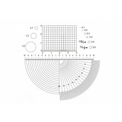 Lupa stołowa M1210-4  33mm/10x  z podziałką skala 0.1mm