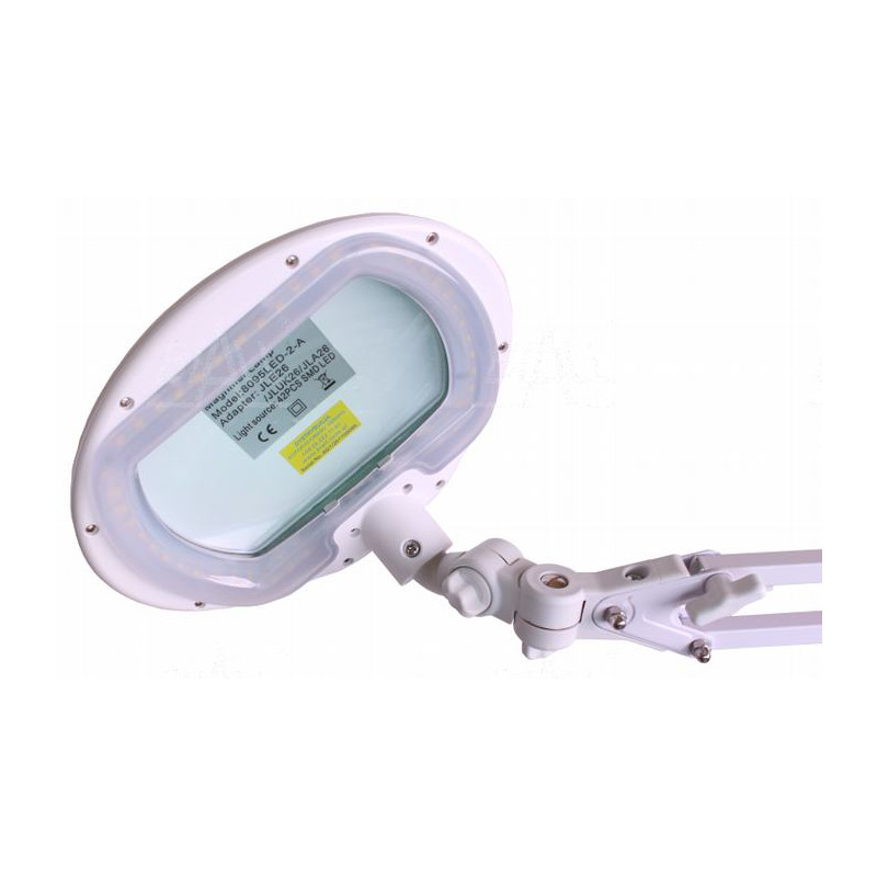 Lampa warsztatowa LED SMD z lupą (127x78) 8095LED-2-A 3D 7W