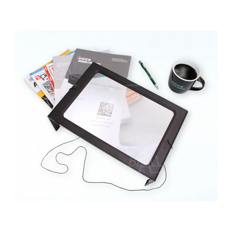 Lupa soczewka Fresnela 2,5x do czytania z podświetleniem LED