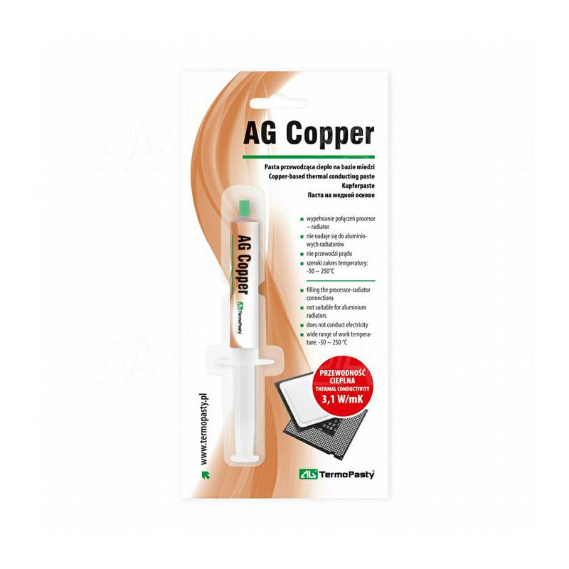 Pasta termoprzewodząca Thermal Grease-Miedź 1.5ml/4g