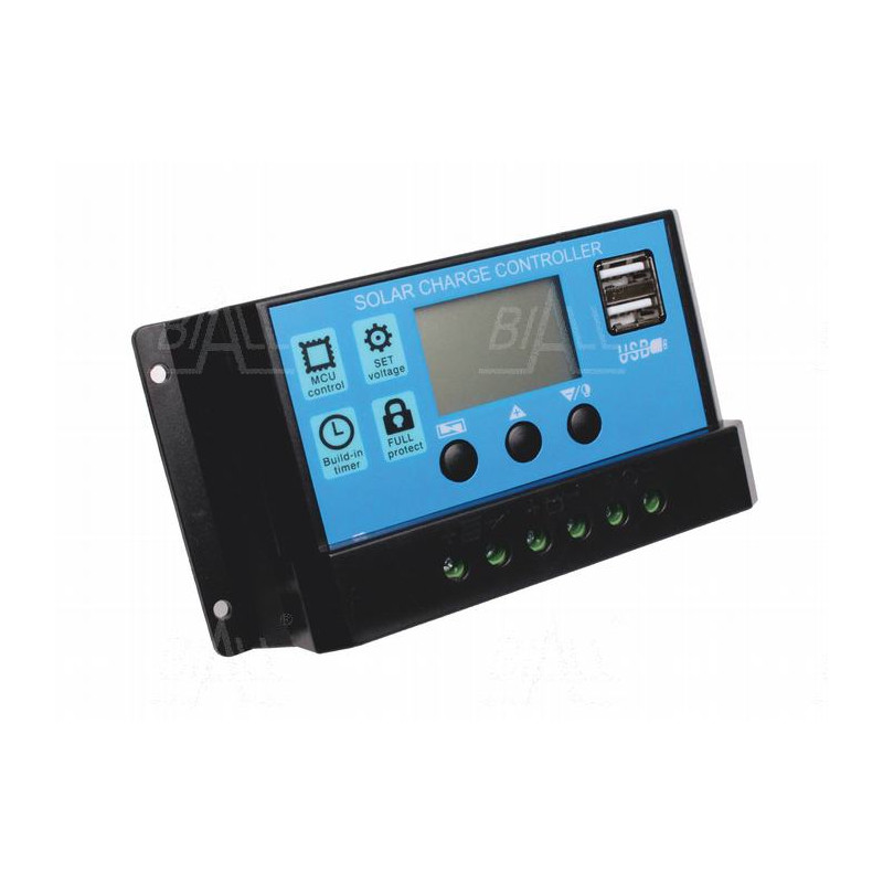 Regulator ładowania solarny PWM NVYJSS10A 10A 12/24V, PV25V/50V LCD, USB