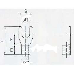 KWN1-3,5 Końc. widełk. nieizol. 0,5-1,5mm2/M3,5 100szt