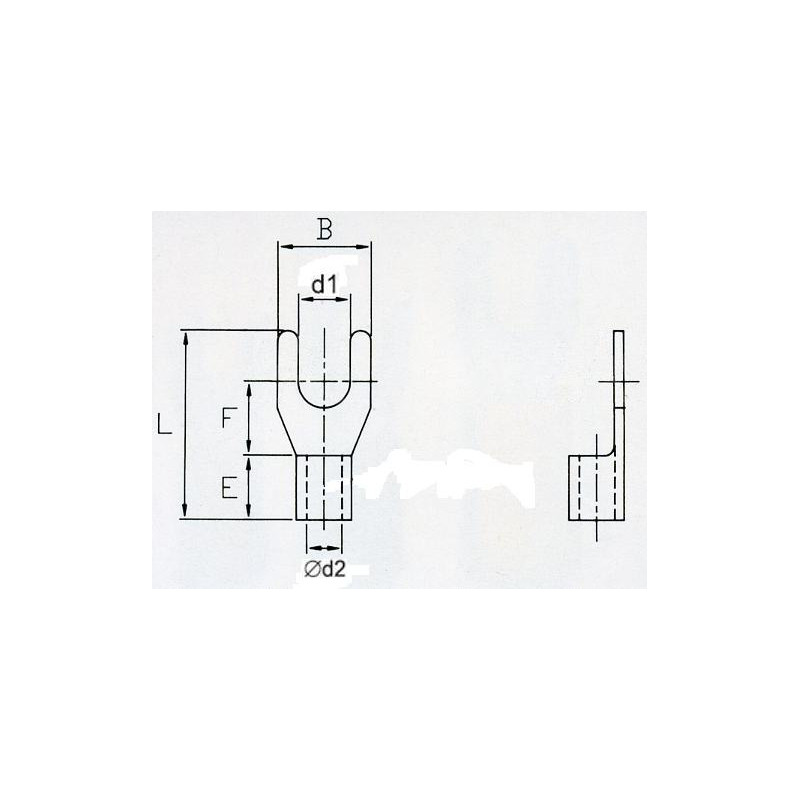 KWN1-4 Końc. widełk. nieizol. 0,5-1,5mm2/M4 100szt