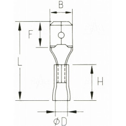 KMR63x08 Konektor męski izolowany 100szt