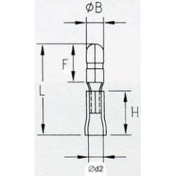 KMOB5 Konektor okrągły izol. męski 5mm 100szt