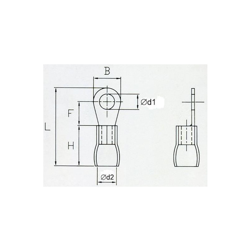 OKY8 Końcówka oczkowa izol. M8 Easy Entry 100szt