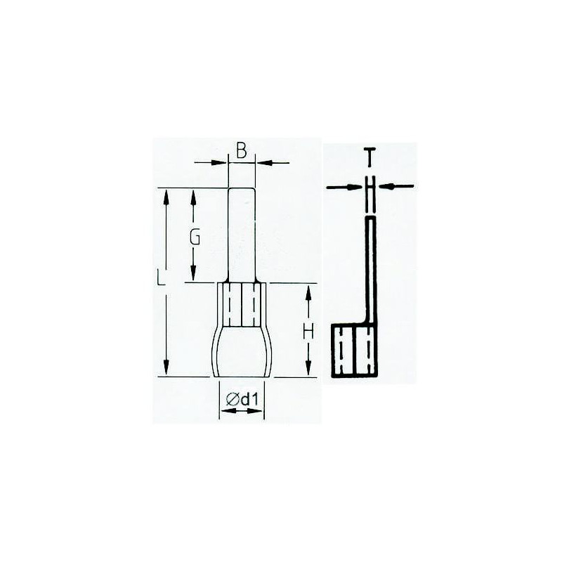 KPY18 końcówka izol. PIN 18X4,5  Easy Entry 100szt