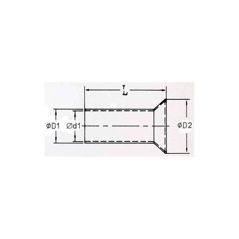 KRN010010 Tulejka nieizolow. 1,0mm2x10   100szt