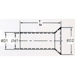 KRN160015 Tulejka nieizolow. 16,0mm2x15   100szt