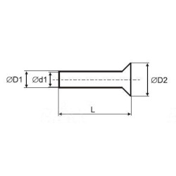 KRN025007 Tulejka nieizolow. 2,5mm2x7   100szt