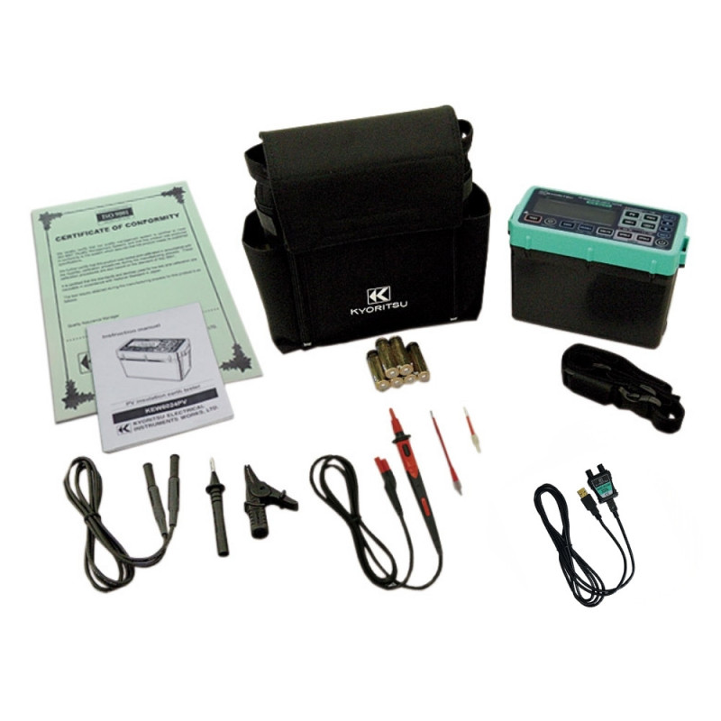 KEW6024PV Miernik rezystancji izolacji instalacji PV, uziemienia, 1000V DC