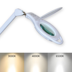 Lampa warsztatowa LED SMD z lupą (127mm) 8060LED-2 5D 2-10W barwa ciepła/zimna