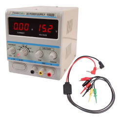 Zasilacz serwisowy 1502D DC 15V/2A LED z przewodami pomiarowymi PP-Z