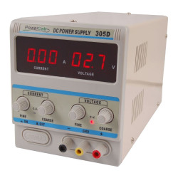 Zasilacz lab 305D 30V/5A DC LED z przewodami pomiarowymi PP-Z