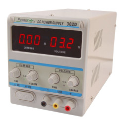 Zasilacz lab 302D 30V/2A DC LED z przewodami pomiarowymi PP-Z