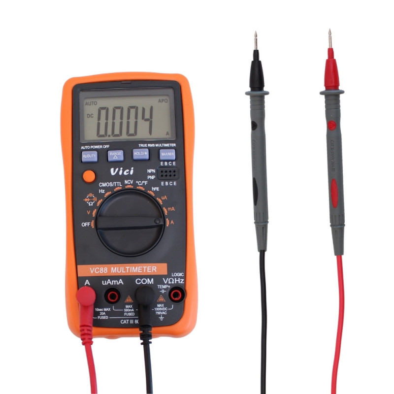 VC88 Multimetr LCD 4000max, HOLD,Temp. hFE, CMOS, TTL