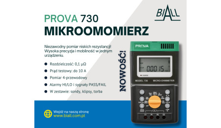 Nowość! PROVA 730 Mikroomomierz