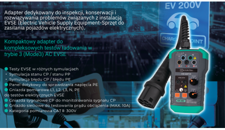 Nowość! Adapter EVSE KEW8602, do pomiarów stacji ładowania aut elektrycznych.